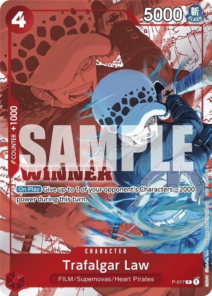 Trafalgar Law P-017, the P printing from P of the One Piece Card Game