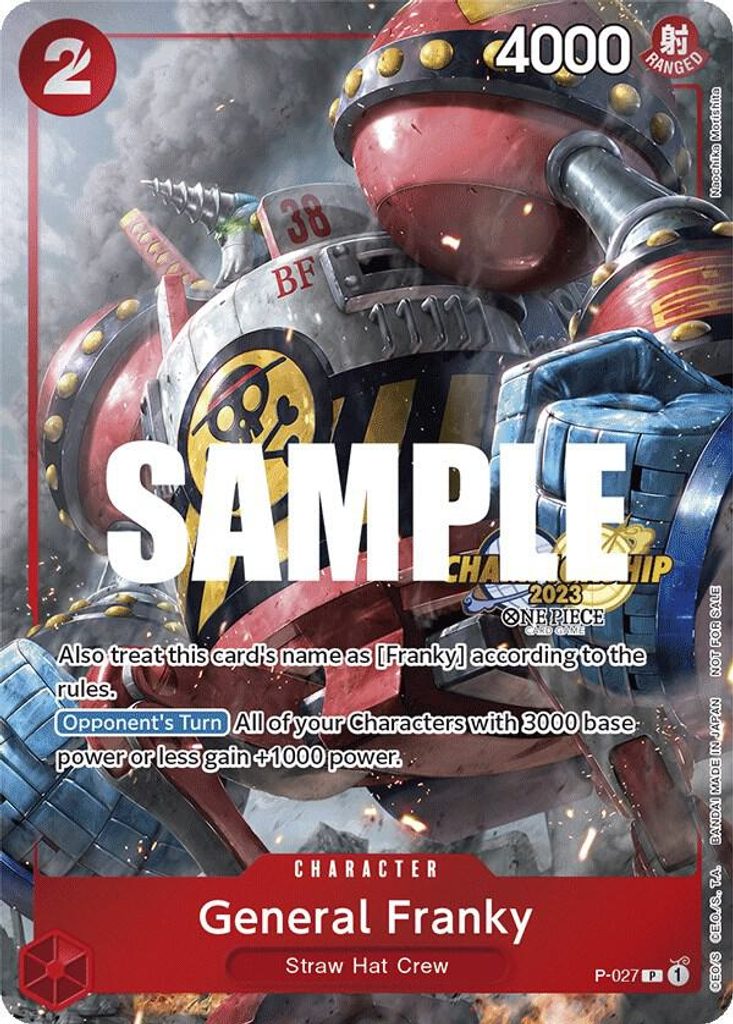 General Franky P-027, the P printing from P of the One Piece Card Game