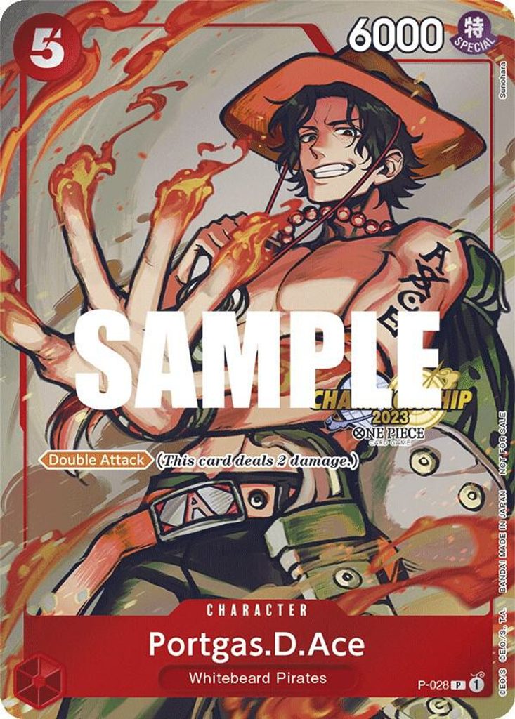 Portgas.D.Ace P-028, the P printing from P of the One Piece Card Game