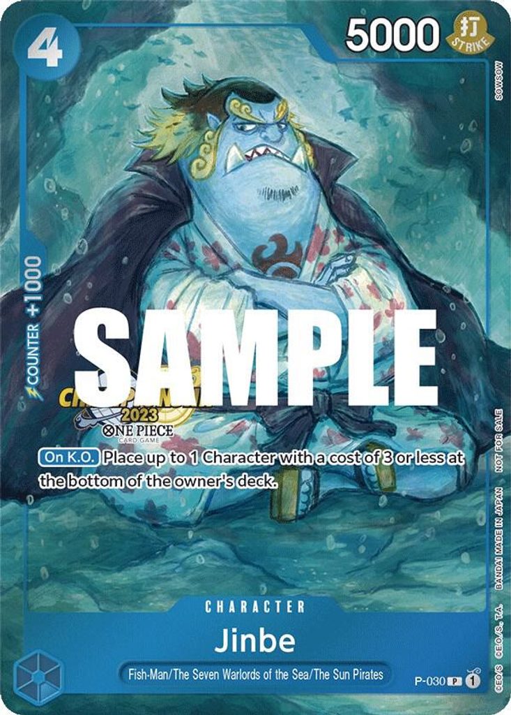 Jinbe P-030, the P printing from P of the One Piece Card Game
