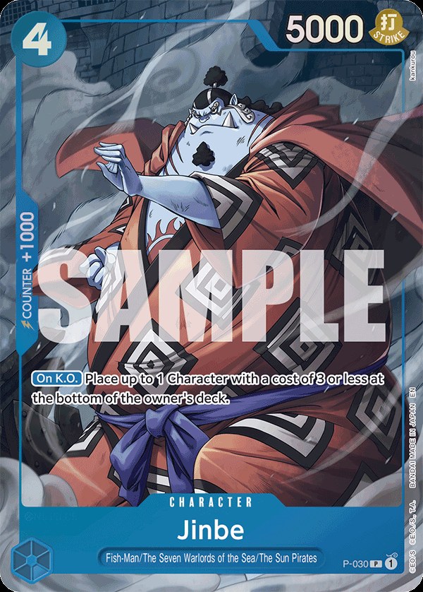 Jinbe P-030, the P printing from P of the One Piece Card Game