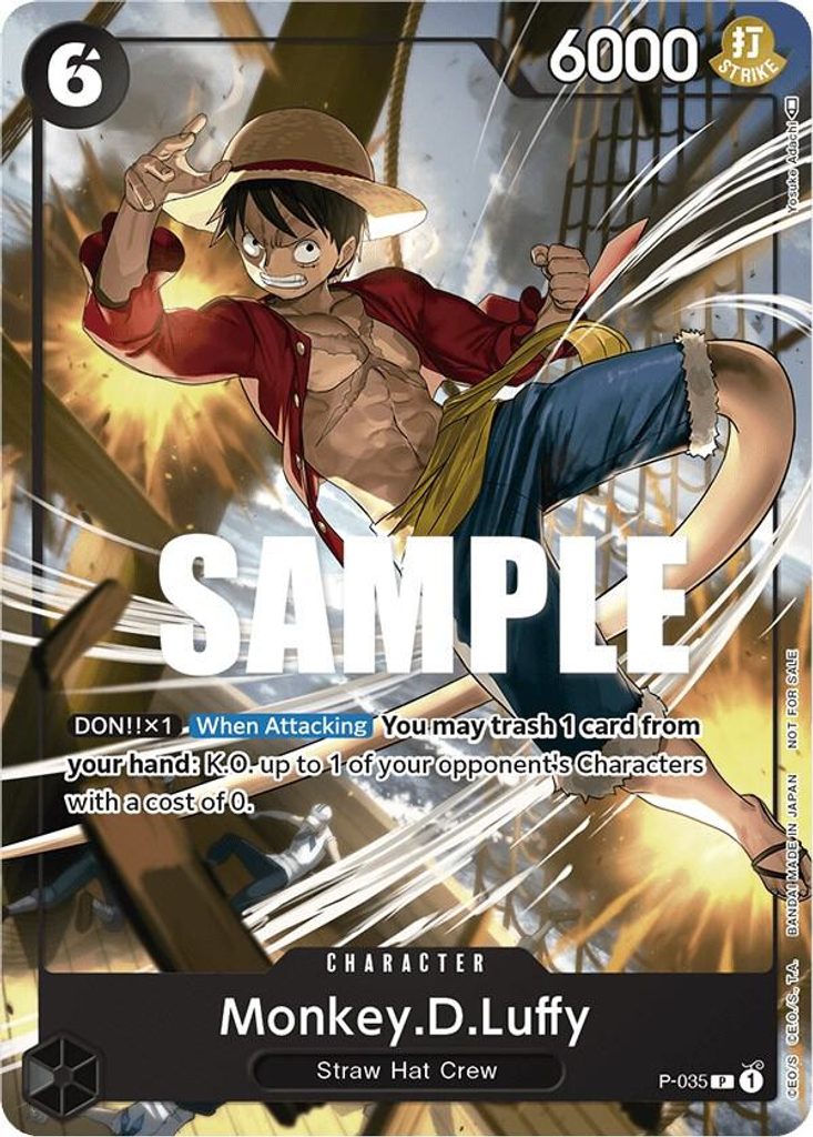Monkey.D.Luffy P-035, the P printing from P of the One Piece Card Game