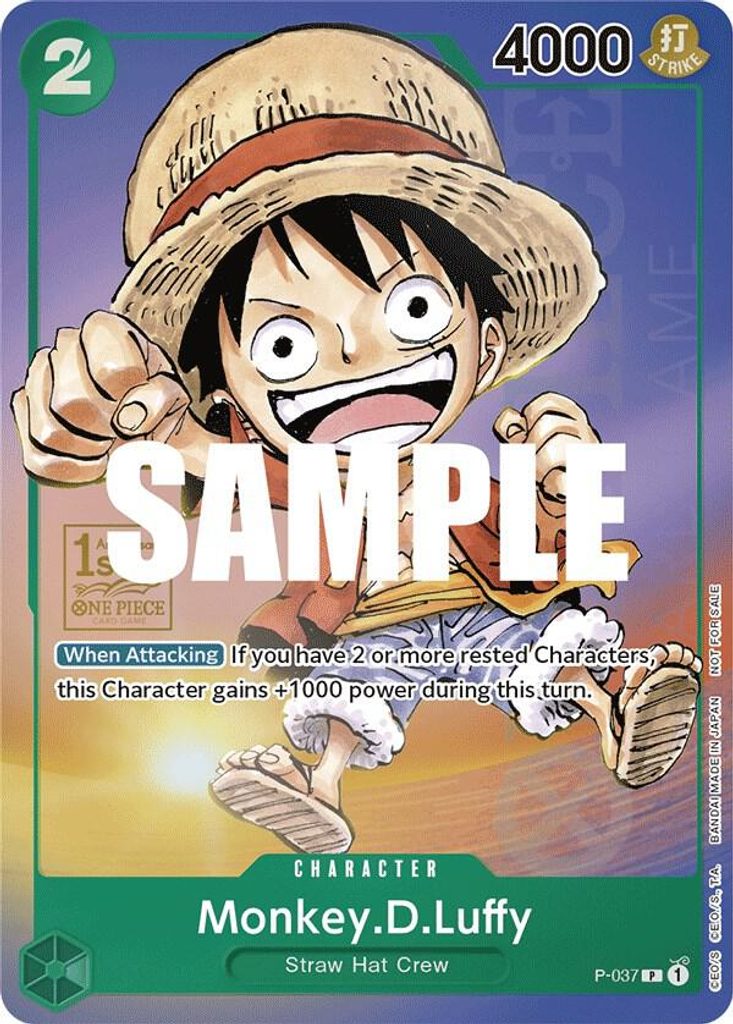 Monkey.D.Luffy P-037, the P printing from P of the One Piece Card Game