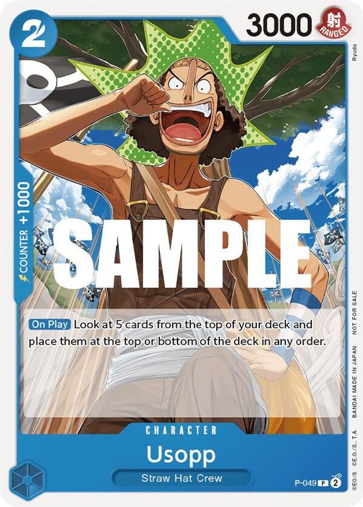 Usopp P-049, the P printing from P of the One Piece Card Game