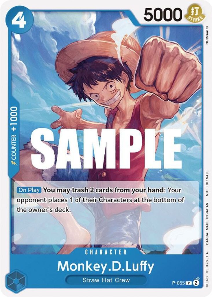 Monkey.D.Luffy P-055, the P printing from P of the One Piece Card Game