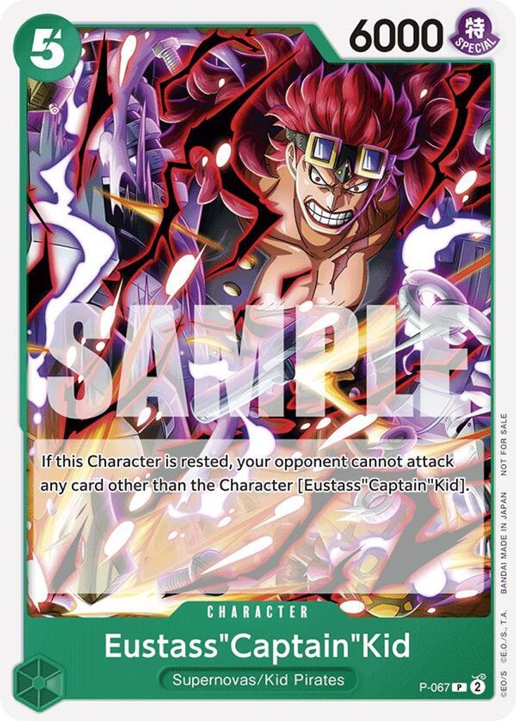 EustassCaptainKid P-067, the printing from P of the One Piece Card Game