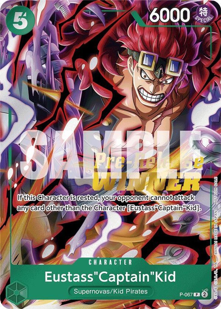 EustassCaptainKid P-067, the printing from P of the One Piece Card Game