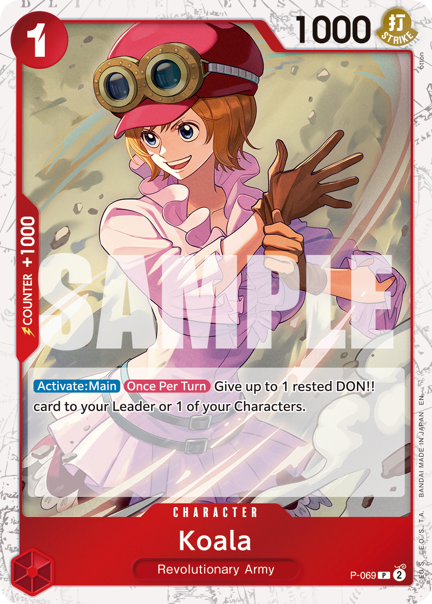 Koala P-069, the P printing from P of the One Piece Card Game