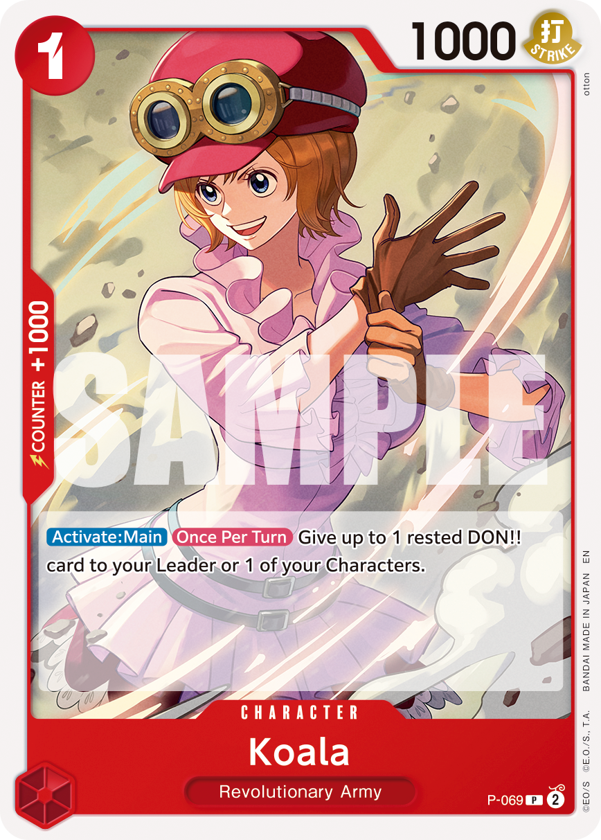 Koala P-069, the P printing from P of the One Piece Card Game