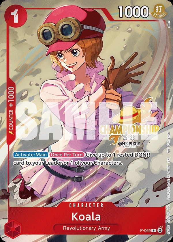 Koala P-069, the P printing from P of the One Piece Card Game