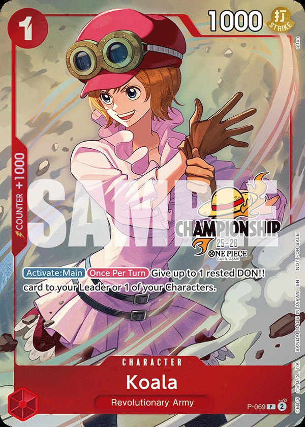 Koala P-069, the P printing from P of the One Piece Card Game