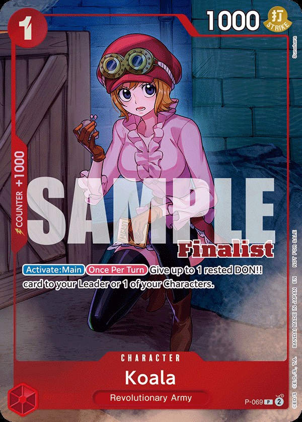 Koala P-069, the P printing from P of the One Piece Card Game