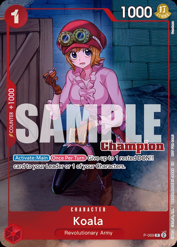 Koala P-069, the P printing from P of the One Piece Card Game