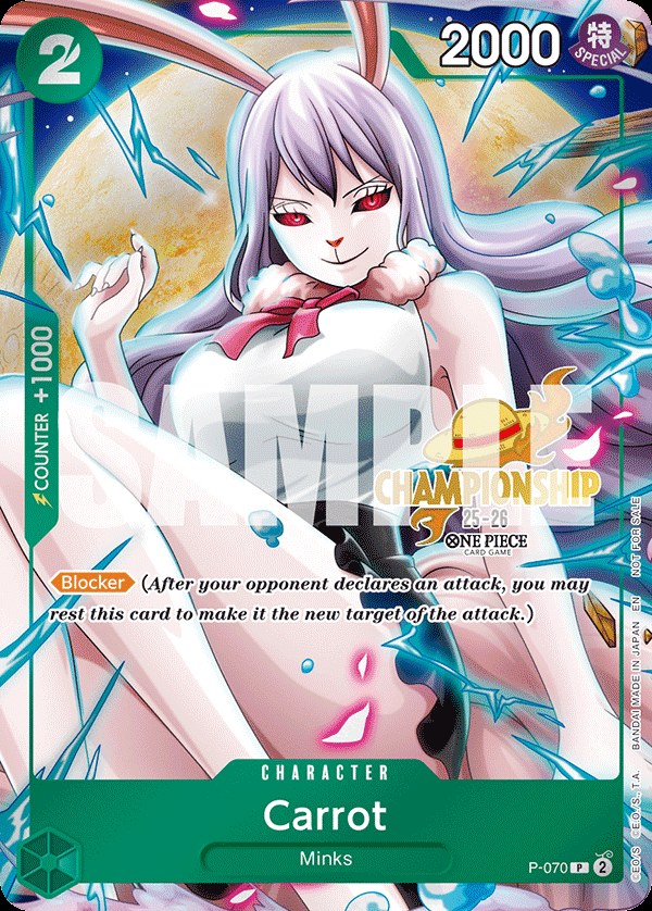 Carrot P-070, the P printing from P of the One Piece Card Game