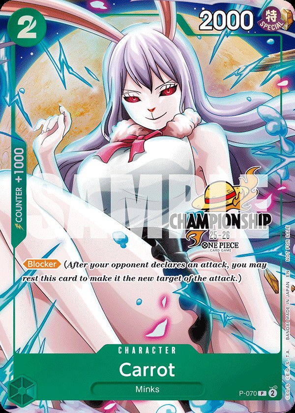 Carrot P-070, the P printing from P of the One Piece Card Game