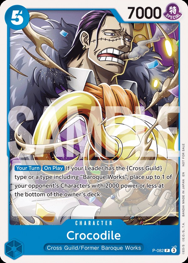 Crocodile P-082, the P printing from P of the One Piece Card Game