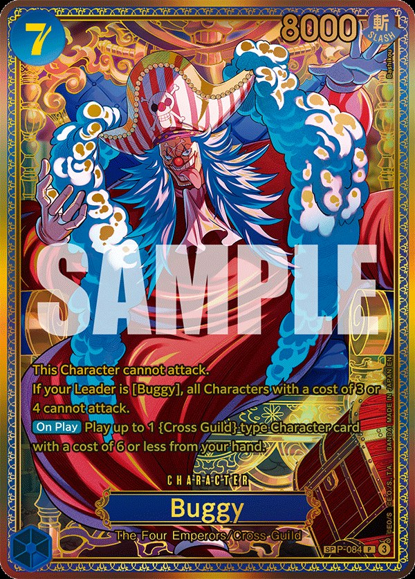 Buggy (P-084) P-084, the PR printing from P of the One Piece Card Game