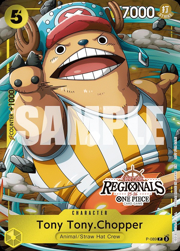 Tony Tony.Chopper P-089, the P printing from P of the One Piece Card Game