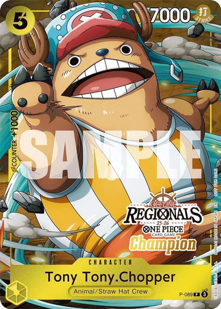 Tony Tony.Chopper P-089, the P printing from P of the One Piece Card Game