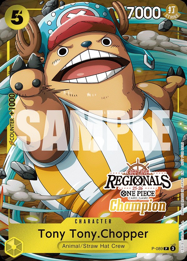 Tony Tony.Chopper P-089, the P printing from P of the One Piece Card Game