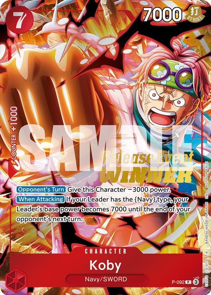Koby P-092, the P printing from P of the One Piece Card Game
