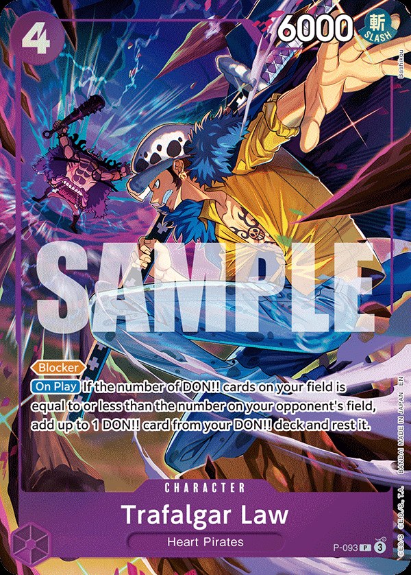 Trafalgar Law P-093, the P printing from P of the One Piece Card Game