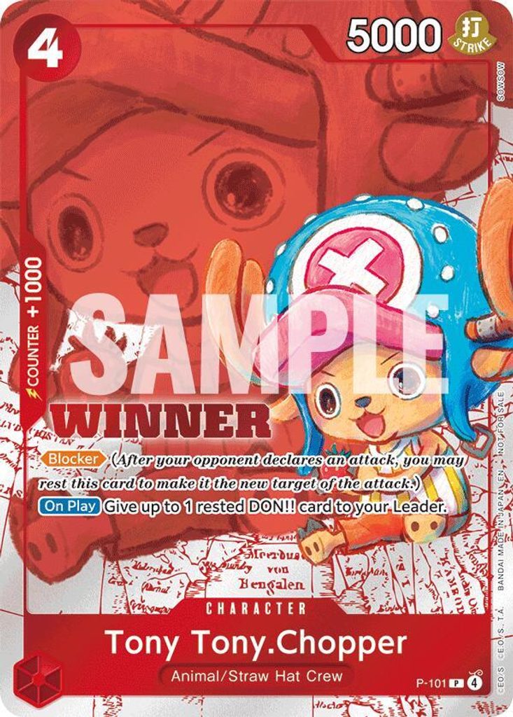 Tony Tony.Chopper P-101, the P printing from P of the One Piece Card Game