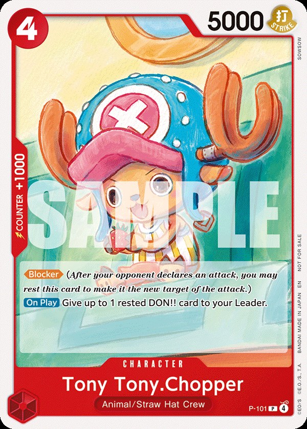 Tony Tony.Chopper P-101, the P printing from P of the One Piece Card Game