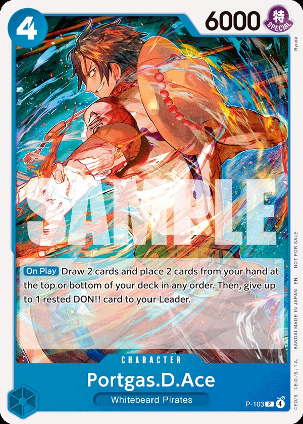 Portgas.D.Ace P-103, the P printing from P of the One Piece Card Game