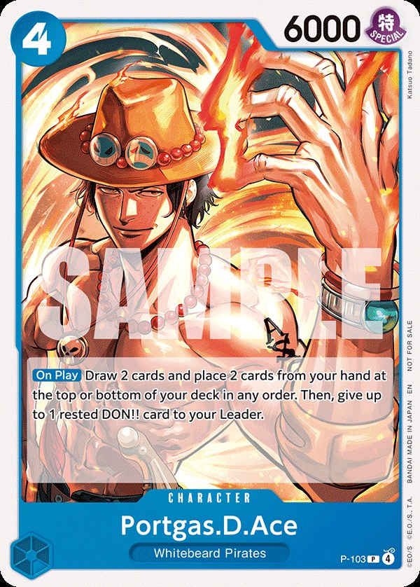 Portgas.D.Ace P-103, the P printing from P of the One Piece Card Game