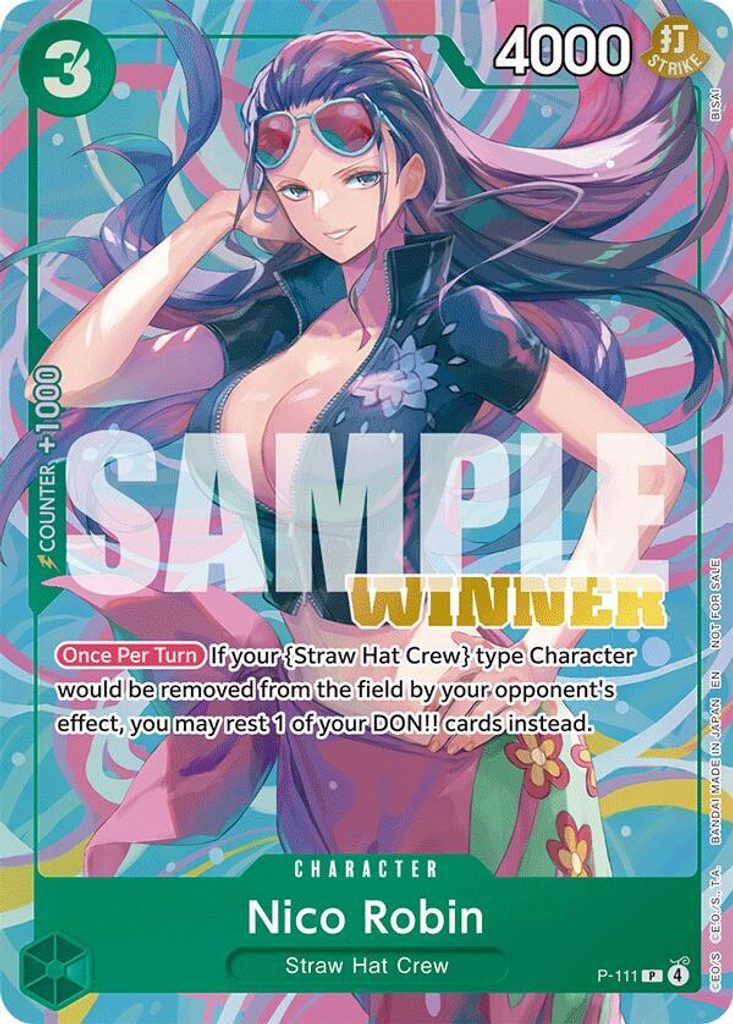 Nico Robin P-111, the P printing from P of the One Piece Card Game
