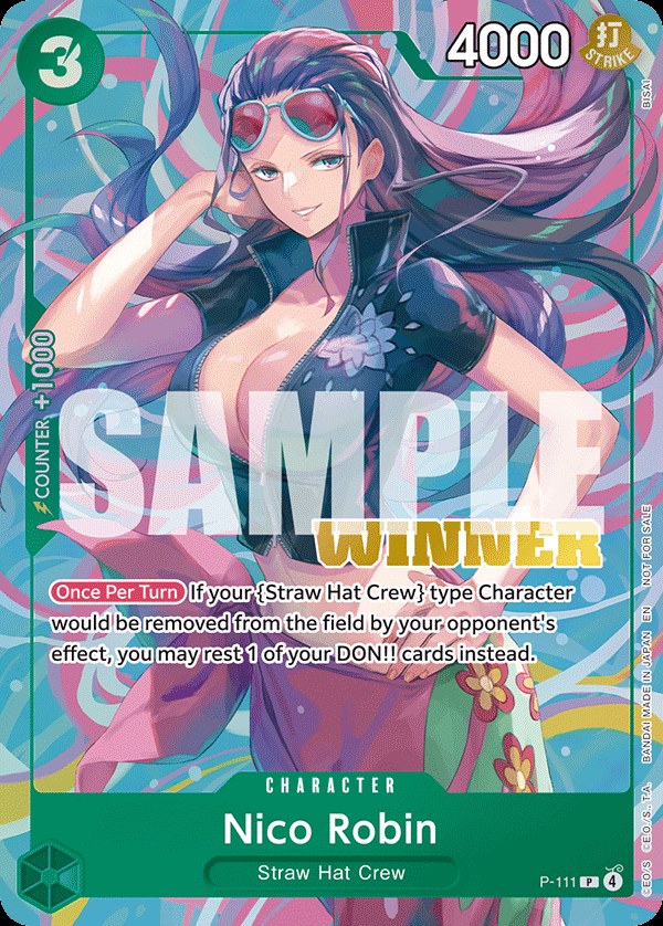 Nico Robin P-111, the P printing from P of the One Piece Card Game