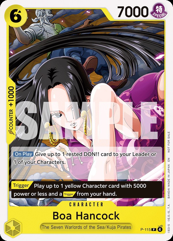 Boa Hancock P-115, the P printing from P of the One Piece Card Game