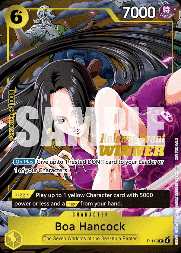 Boa Hancock P-115, the P printing from P of the One Piece Card Game