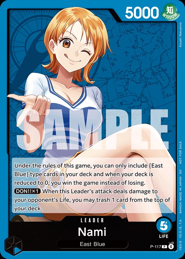 Nami P-117, the P printing from P of the One Piece Card Game