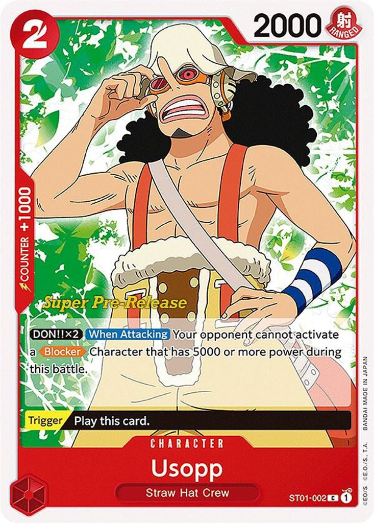 Usopp ST01-002, the C printing from ST-01 of the One Piece Card Game
