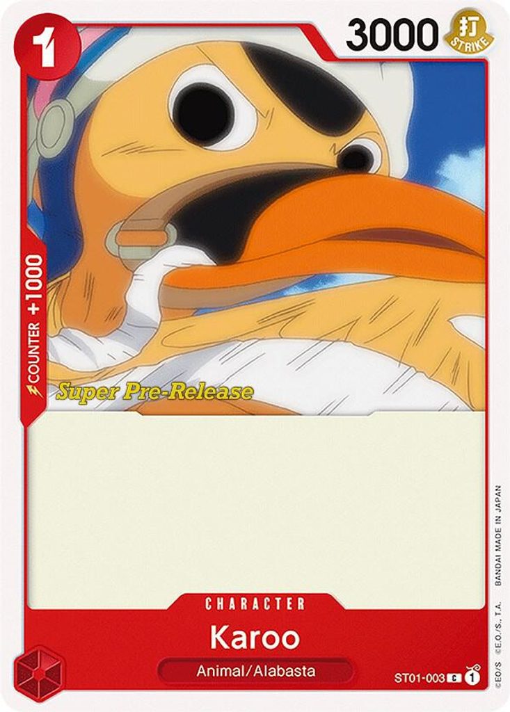 Karoo ST01-003, the C printing from ST-01 of the One Piece Card Game