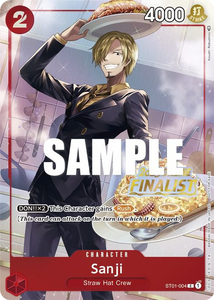Sanji ST01-004, the C printing from ST-01 of the One Piece Card Game