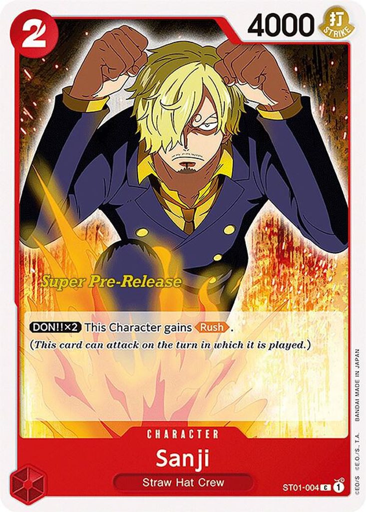 Sanji ST01-004, the C printing from ST-01 of the One Piece Card Game