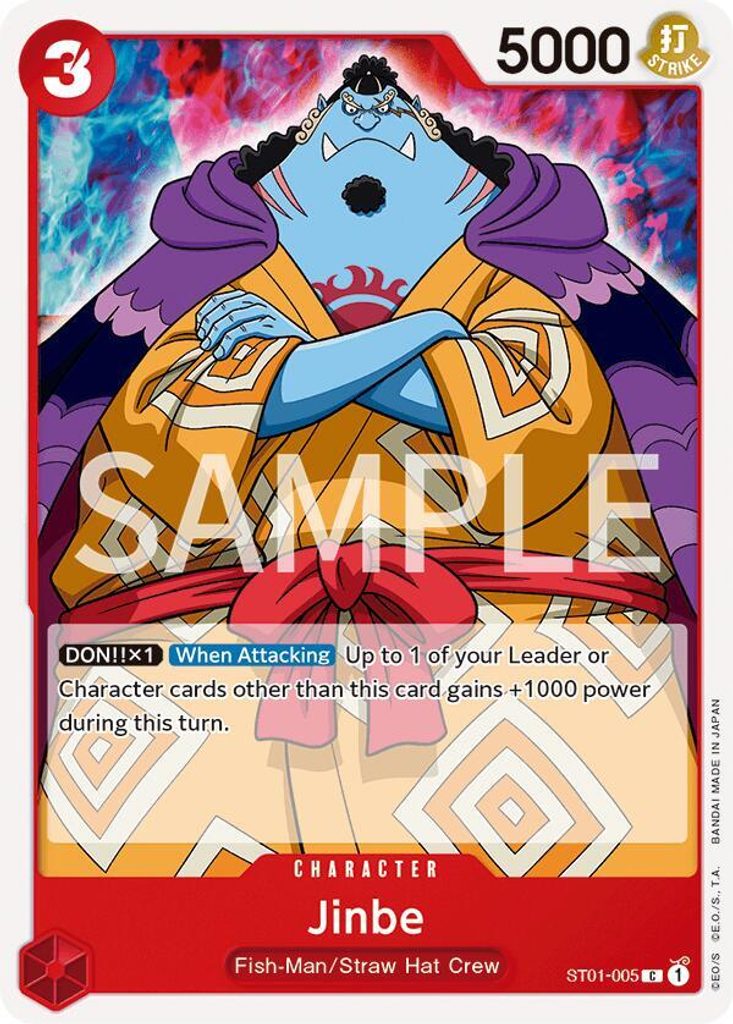 Jinbe ST01-005, the C printing from ST-01 of the One Piece Card Game