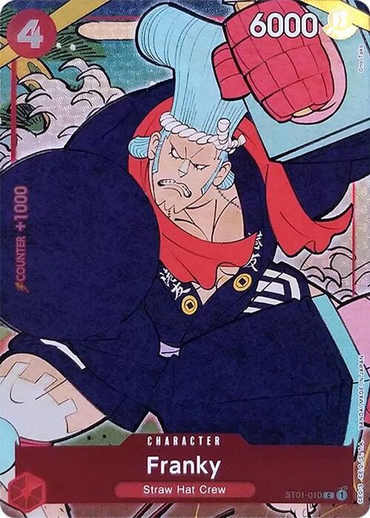 Franky ST01-010, the C printing from ST-01 of the One Piece Card Game