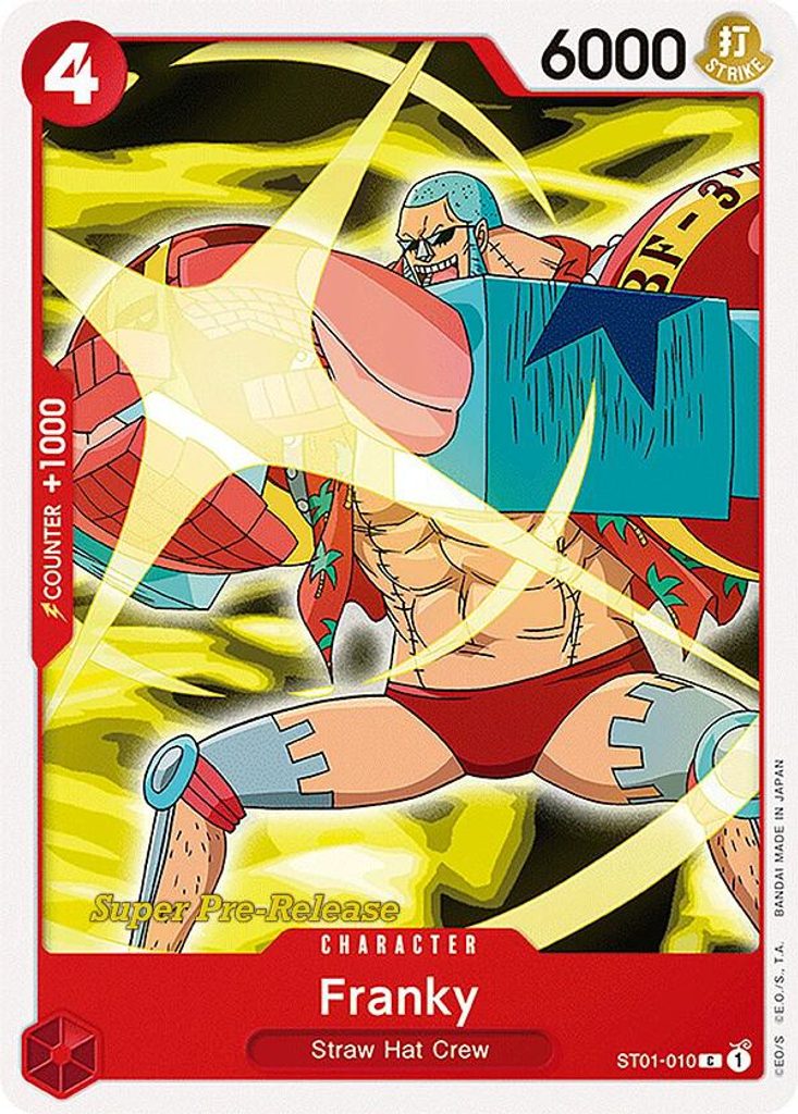 Franky ST01-010, the C printing from ST-01 of the One Piece Card Game