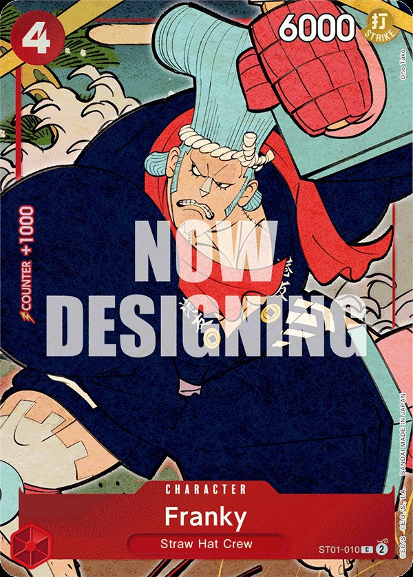 Franky ST01-010, the C printing from ST-01 of the One Piece Card Game