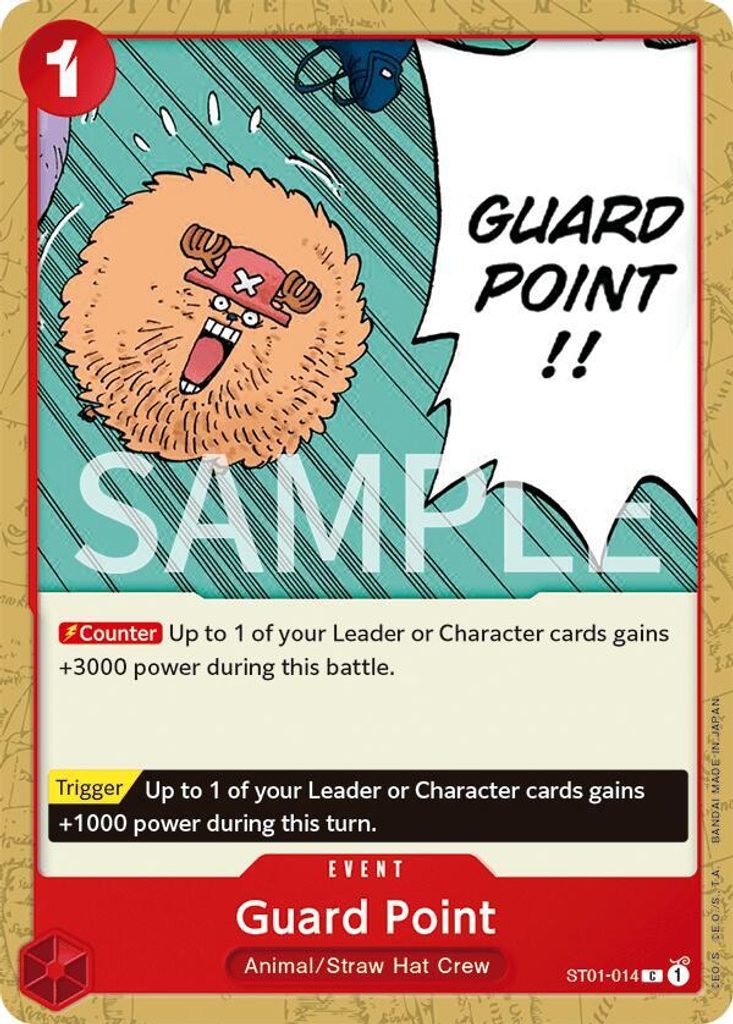 Guard Point ST01-014, the C printing from ST-01 of the One Piece Card Game