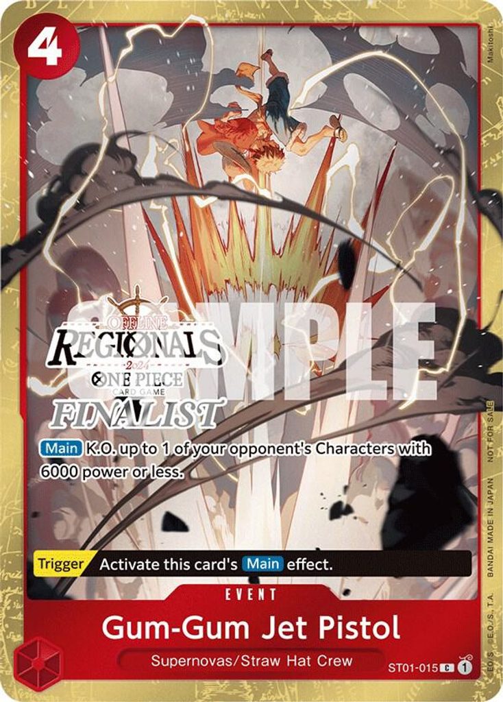 Gum-Gum Jet Pistol ST01-015, the C printing from ST-01 of the One Piece Card Game