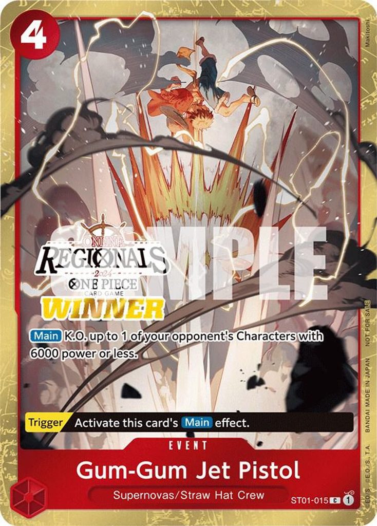 Gum-Gum Jet Pistol ST01-015, the C printing from ST-01 of the One Piece Card Game