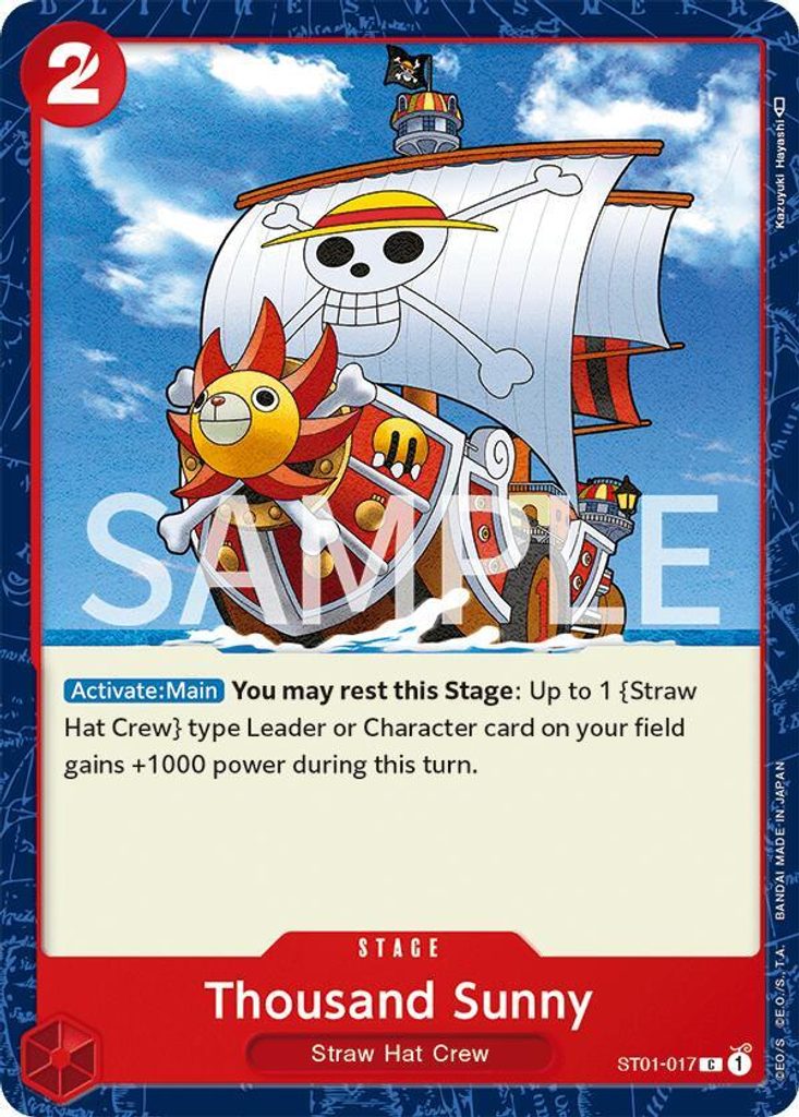 Thousand Sunny ST01-017, the C printing from ST-01 of the One Piece Card Game