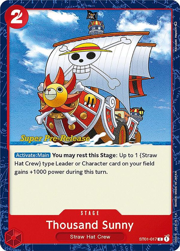 Thousand Sunny ST01-017, the C printing from ST-01 of the One Piece Card Game