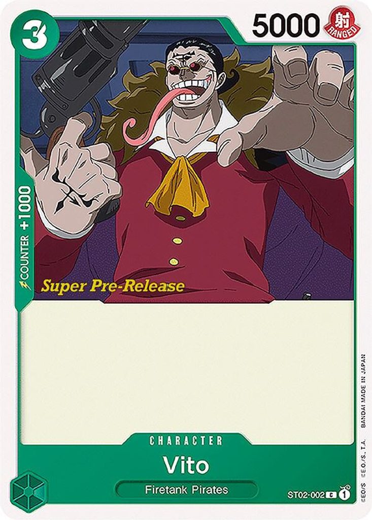 Vito ST02-002, the C printing from ST-02 of the One Piece Card Game