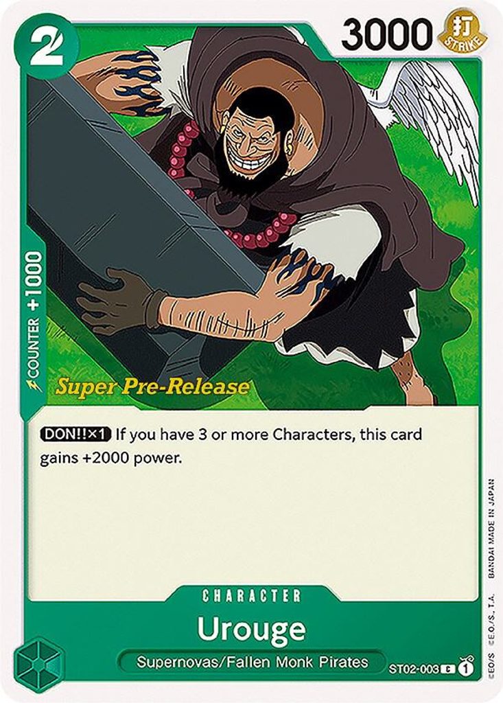 Urouge ST02-003, the C printing from ST-02 of the One Piece Card Game